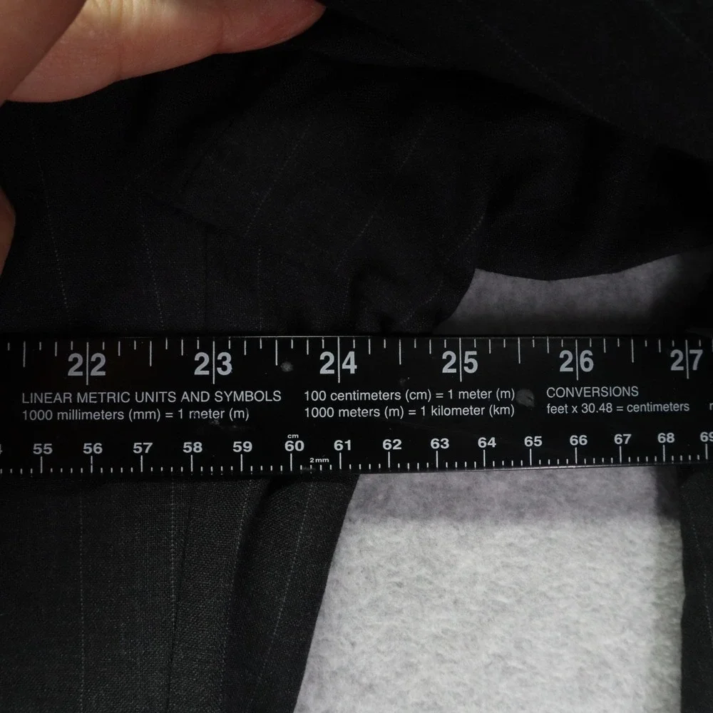 Jos A Bank Suit Jacket Mens 46R Wool 2-Button Blazer‎ Coat Formal Gray Striped
